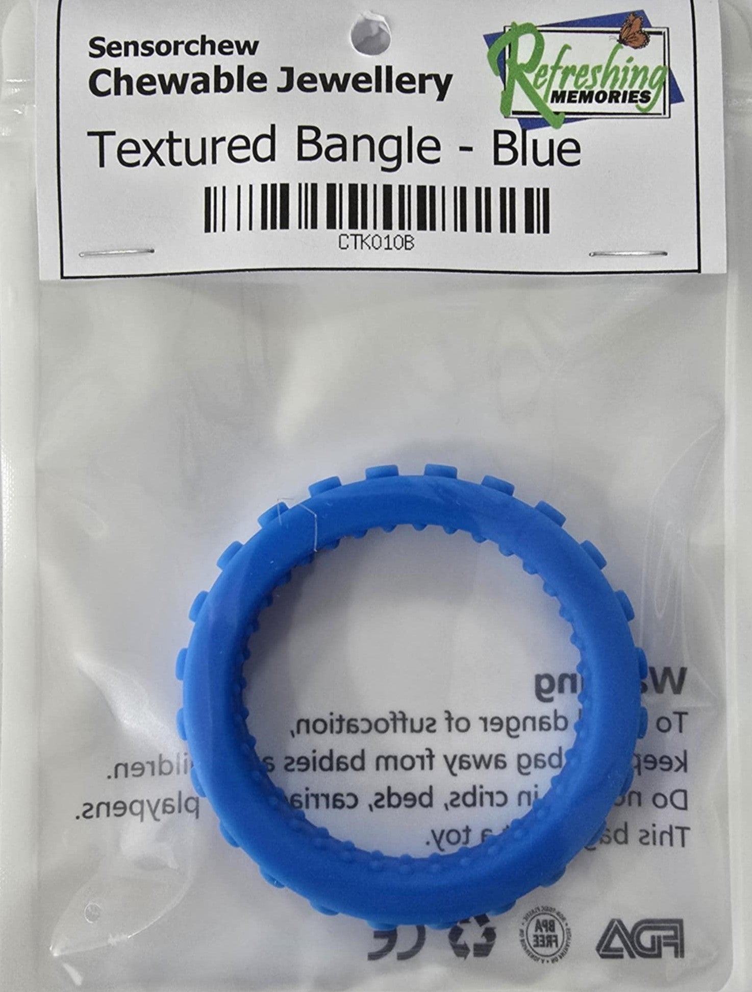 Sensorchew Textured Bangle - Blue