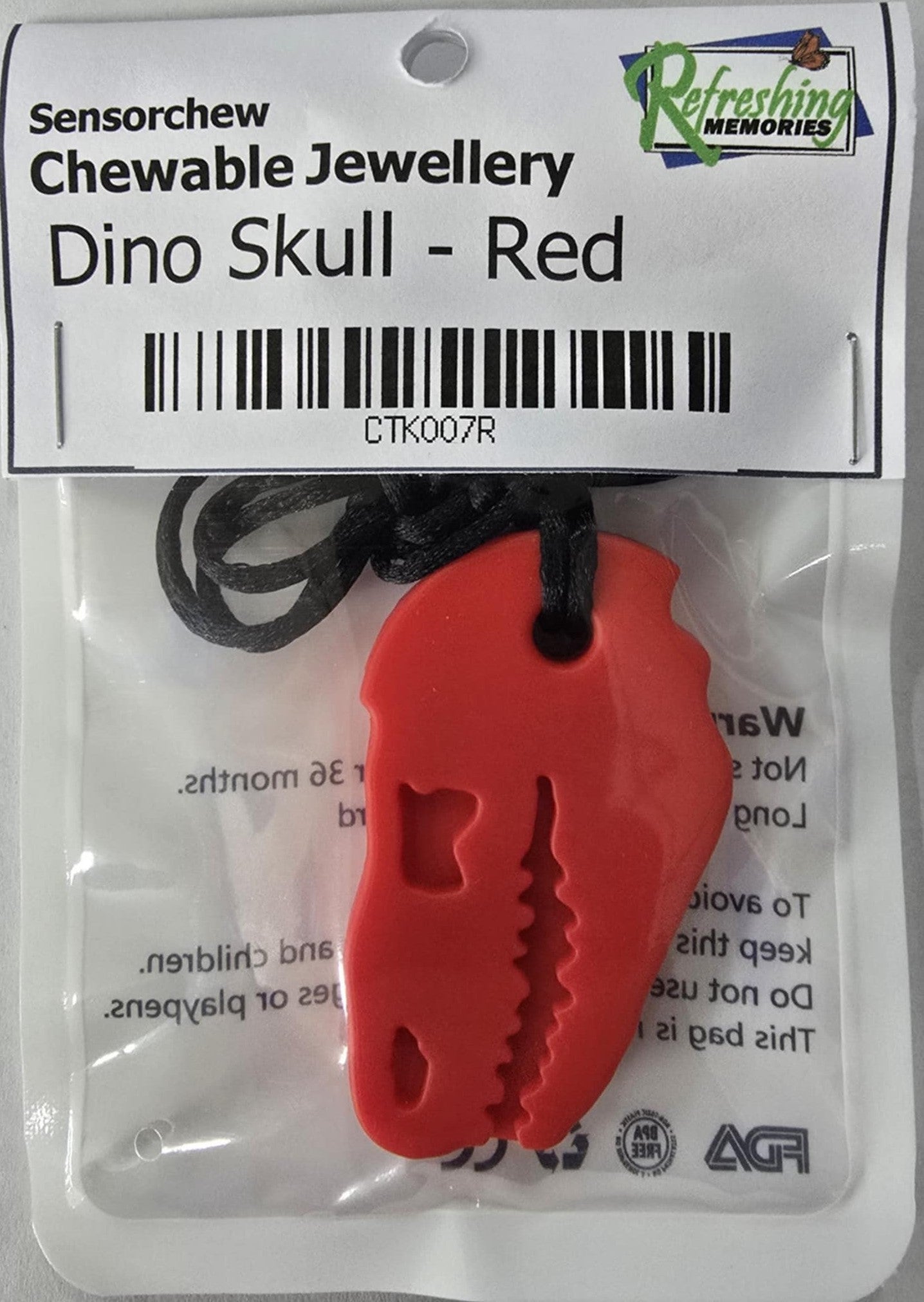 Sensorchew Dino Skull - Red