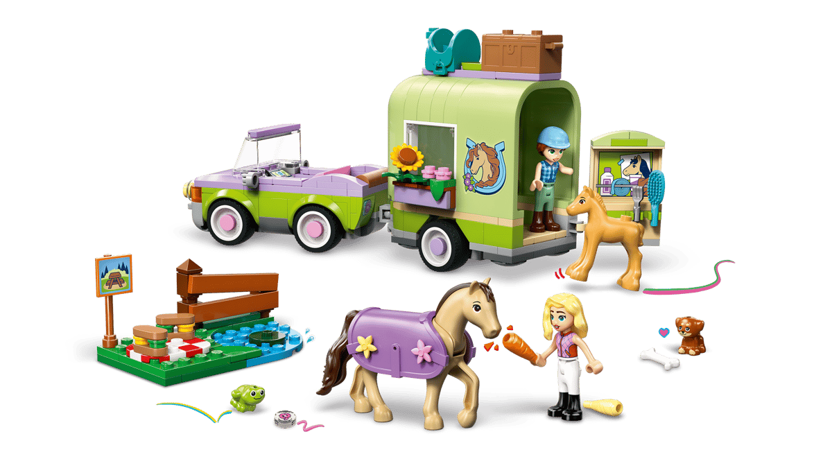 42695 Horse & Baby Foal Trailer
