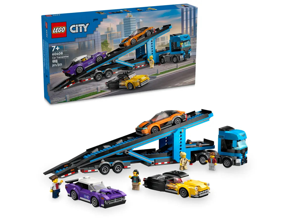 LEGO 60408 Car Transporter Truck with Sports Cars