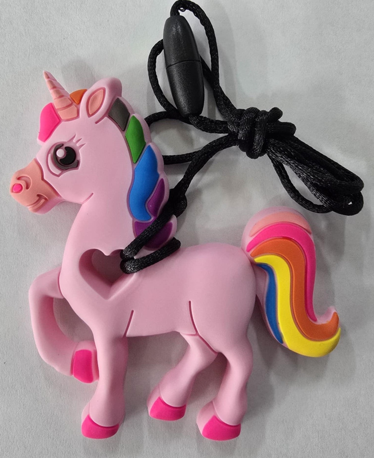 Sensorchew Necklace - Walking Unicorn - Pink