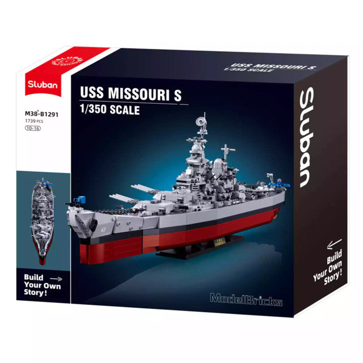 B1291 - USS MISSOURI SCALE 1:350 1739 PCS