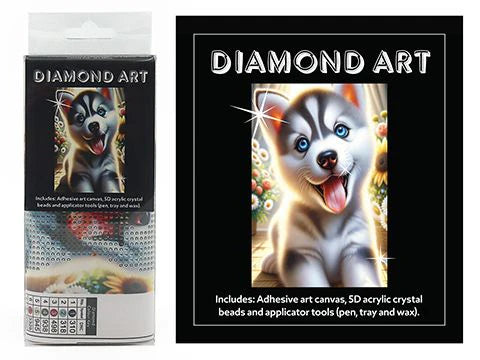 Diamond Art - Husky Pup 10cm x 15cm