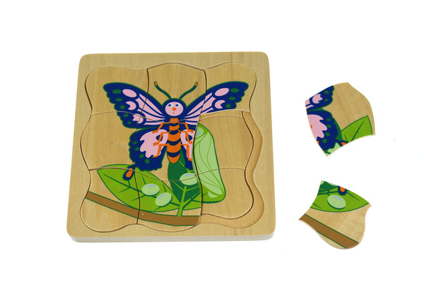 Butterfly Lifecycle 4 layer Puzzle Board