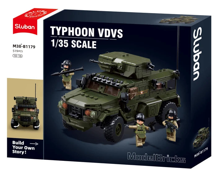 B1179 MB TYPHOON VDVS ASSAULT ARMORED VEHICLE SCALE 1:35 519 PCS C16