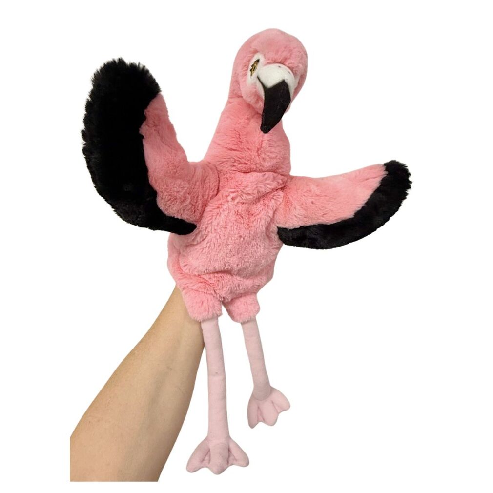 Eco Flamingo Puppet - 25cm