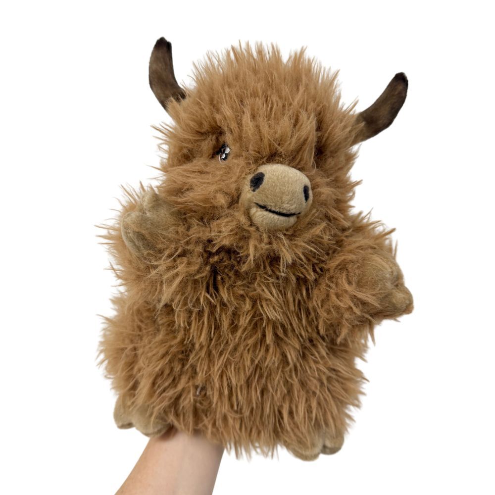 Eco Highland Cow Puppet - 25cm