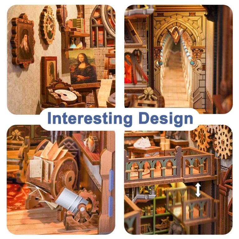 Leonardo Da Vinci Book Nook by Tonecheer