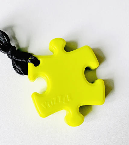 Sensorchew - Puzzle Piece - Yellow