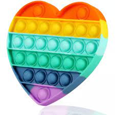Rainbow Pop It Heart