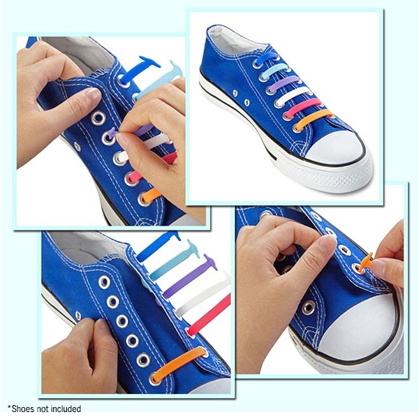 No Tie Shoelaces PINK