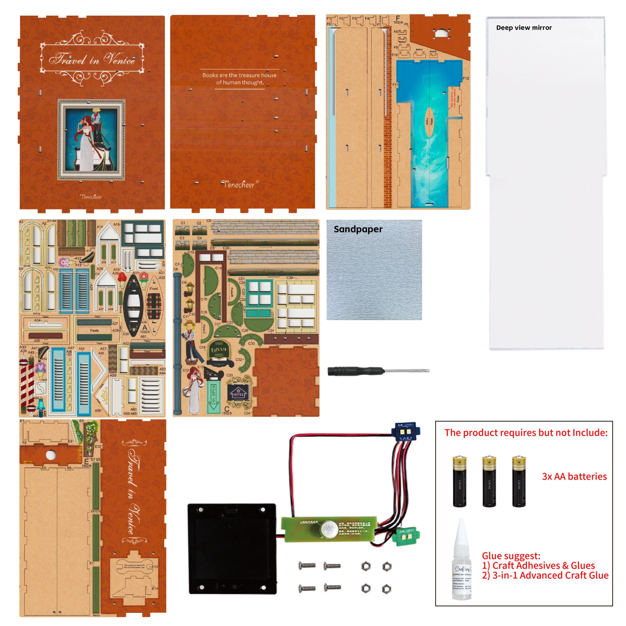 Travel in Venice Book Nook by Tonecheer