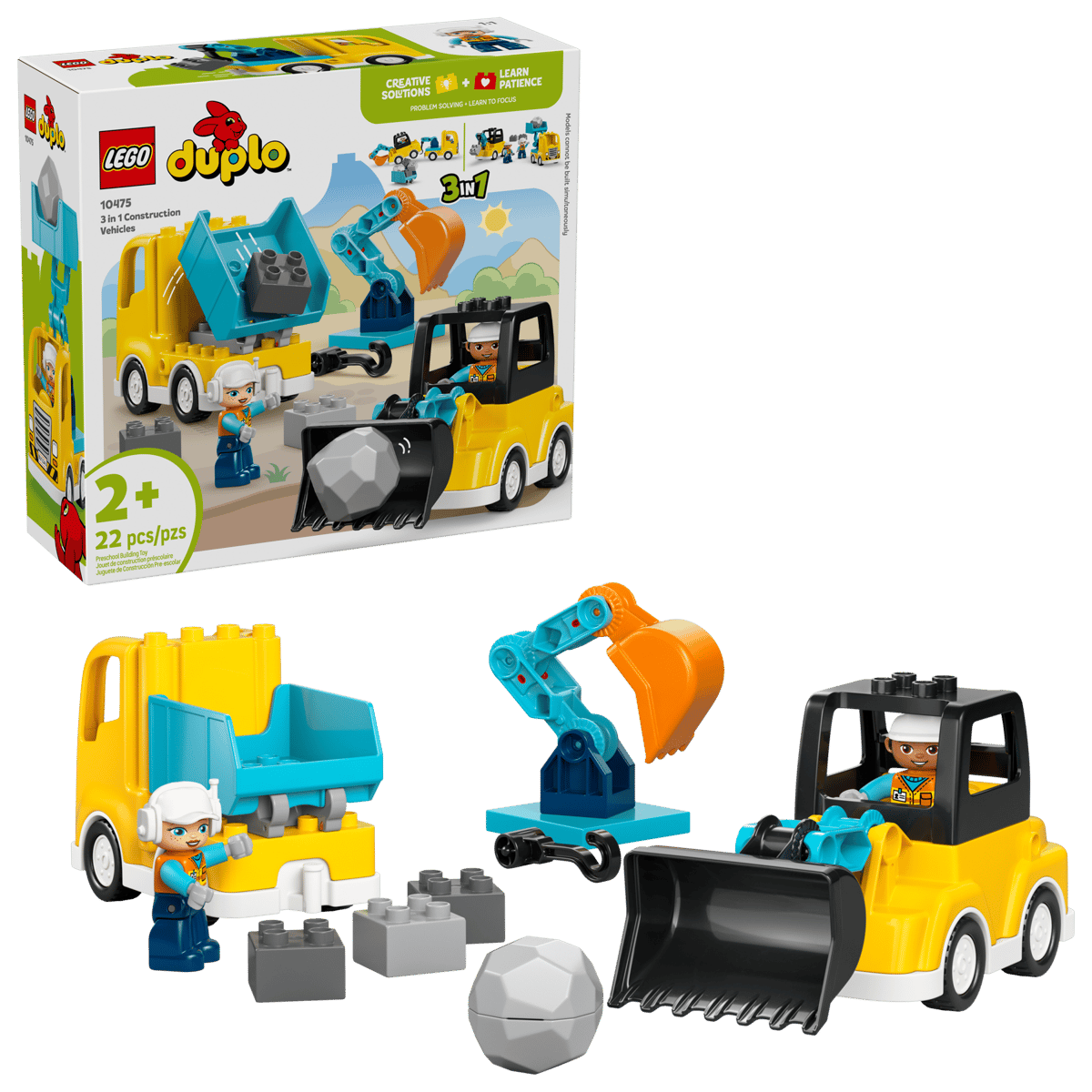 10475 3 in 1 Construction Vehicles