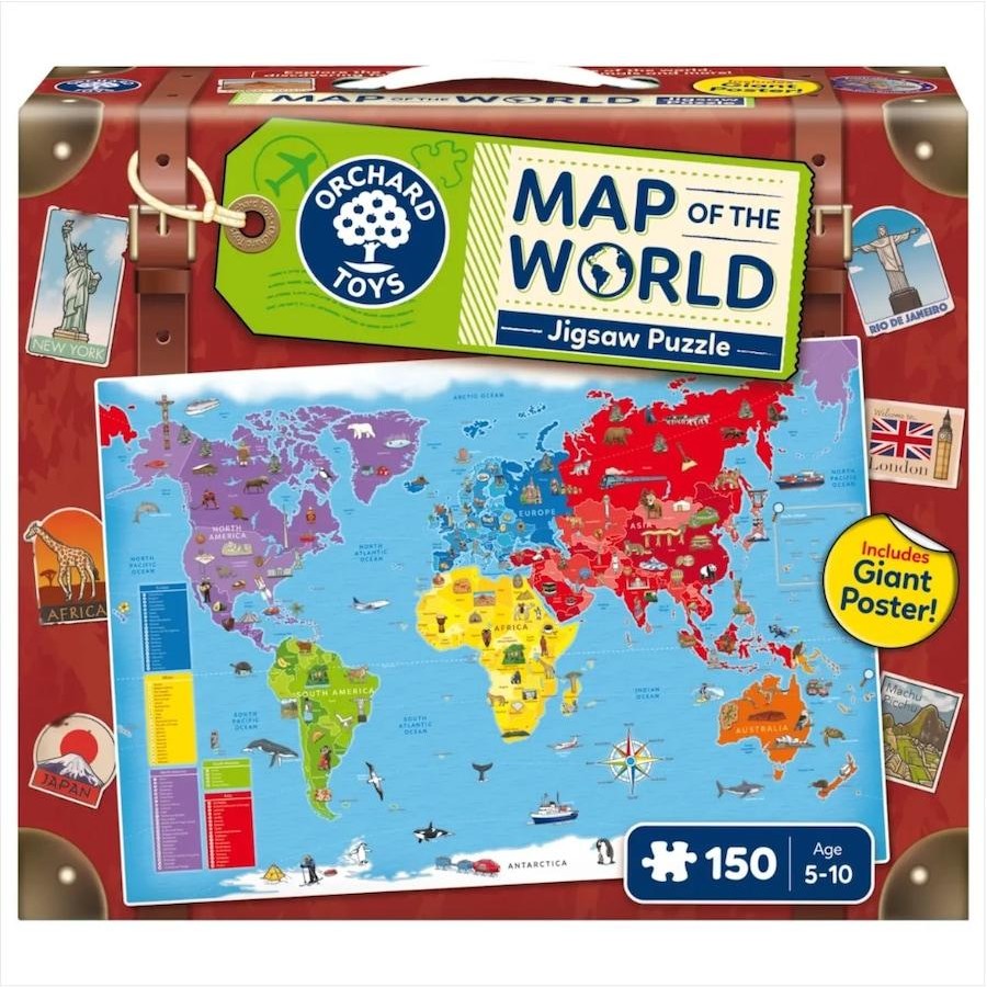 Orchard Jigsaw - Map of the World 150pc