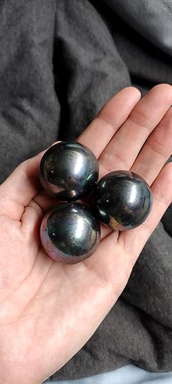 Set of 3 33mm Magnetic Hematite Ball