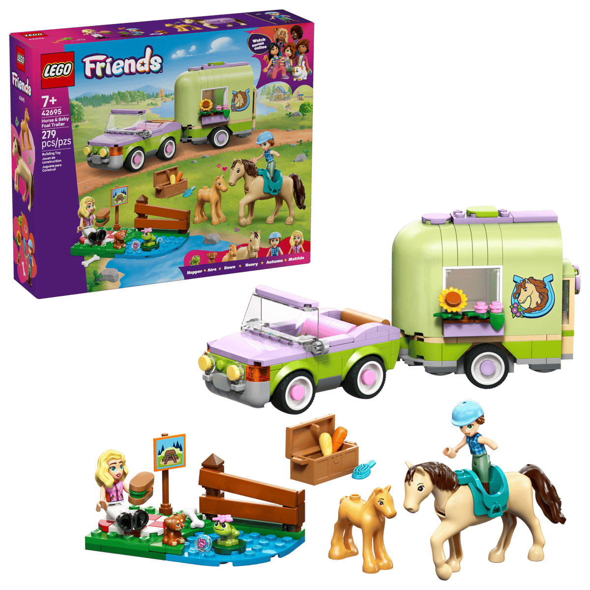 42695 Horse & Baby Foal Trailer