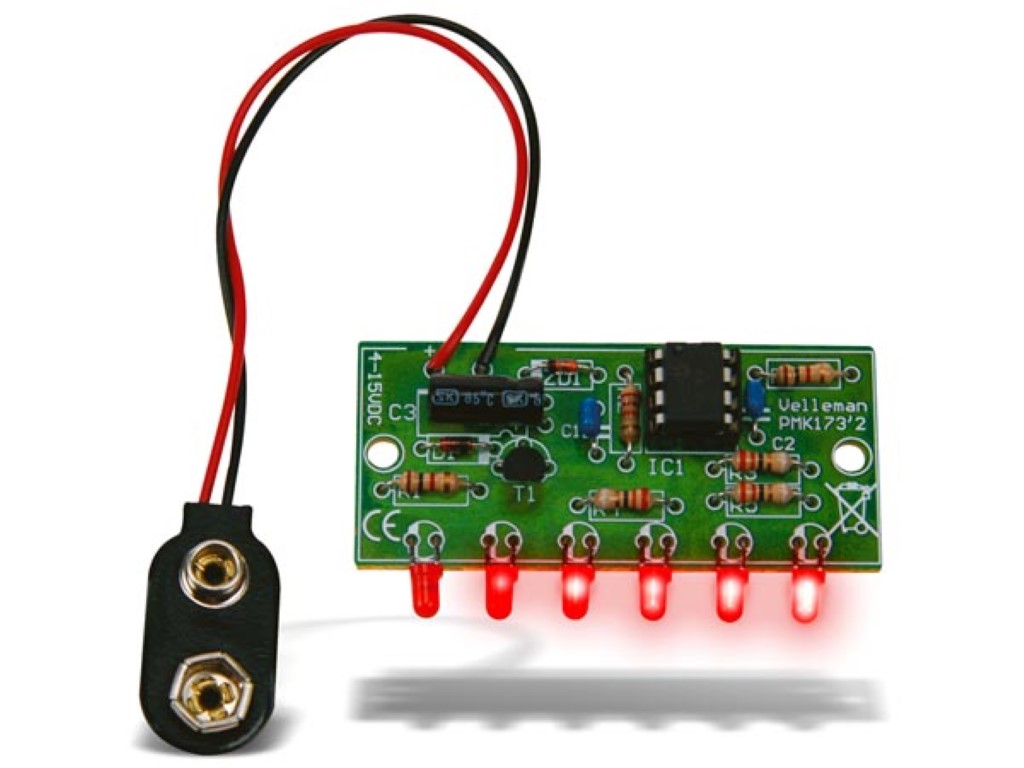 Electronics Kit - Mini 6 LED Chaser Kit# MK125