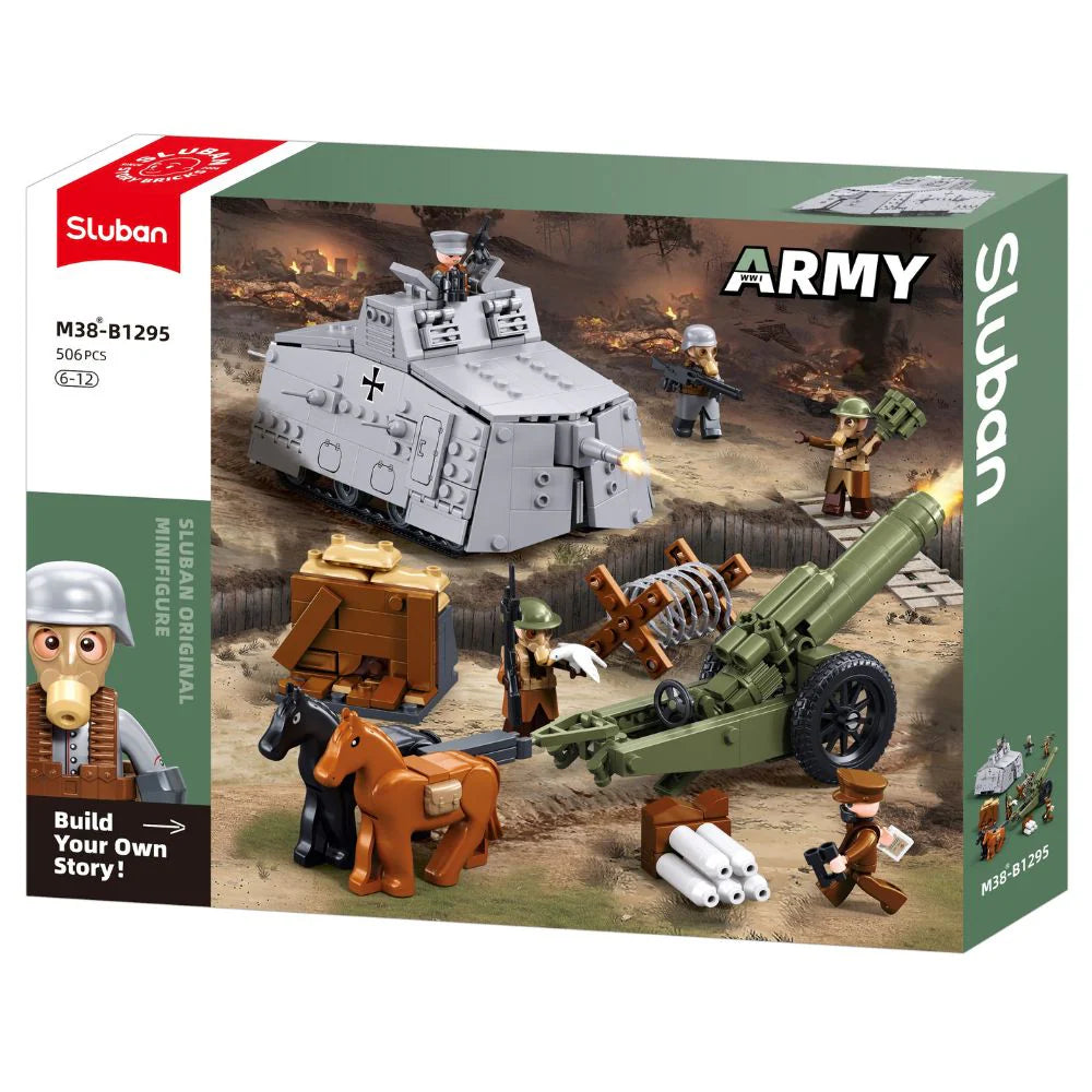 B1295 - ARMY WW1 A7V TANK OFFENSIVE 506 PCS