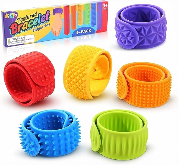 Textured Slap Band - 6 Pack