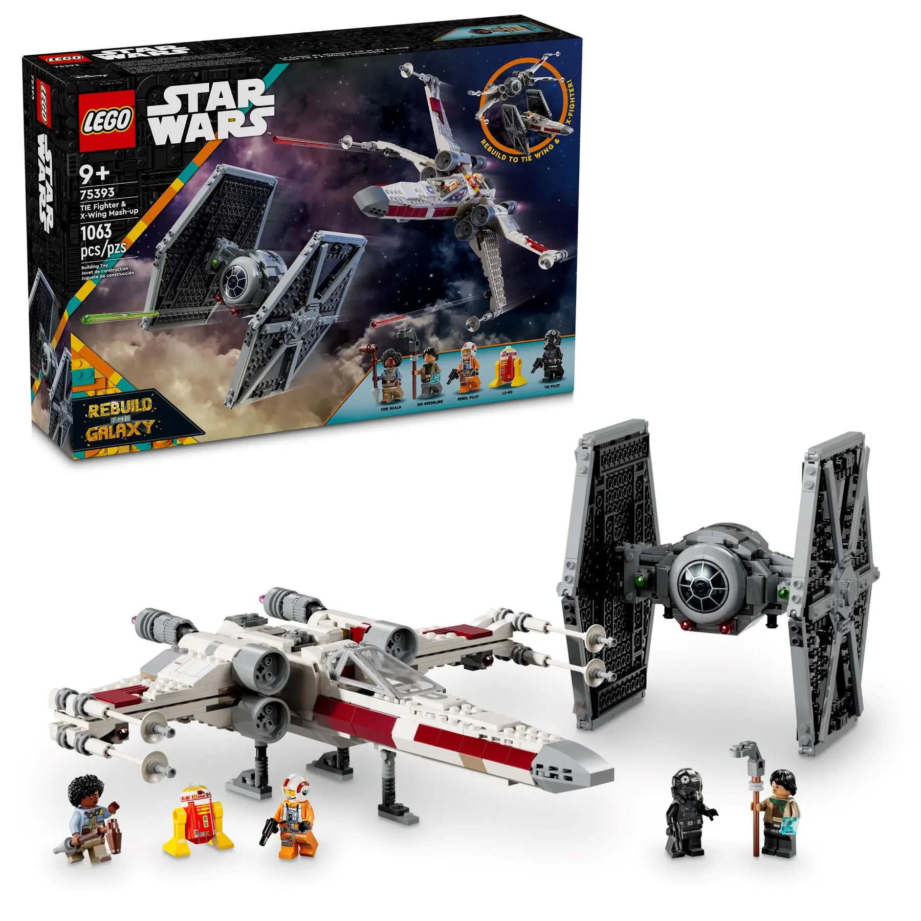 LEGO 75393 TIE Fighter and X-Wing