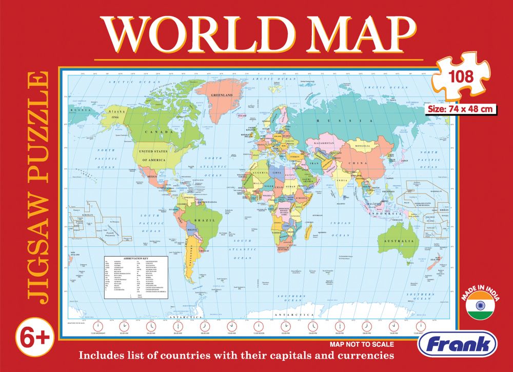 World Map 108pc Jigsaw Puzzle