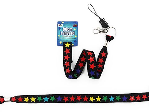 Lanyard - Black with Stars