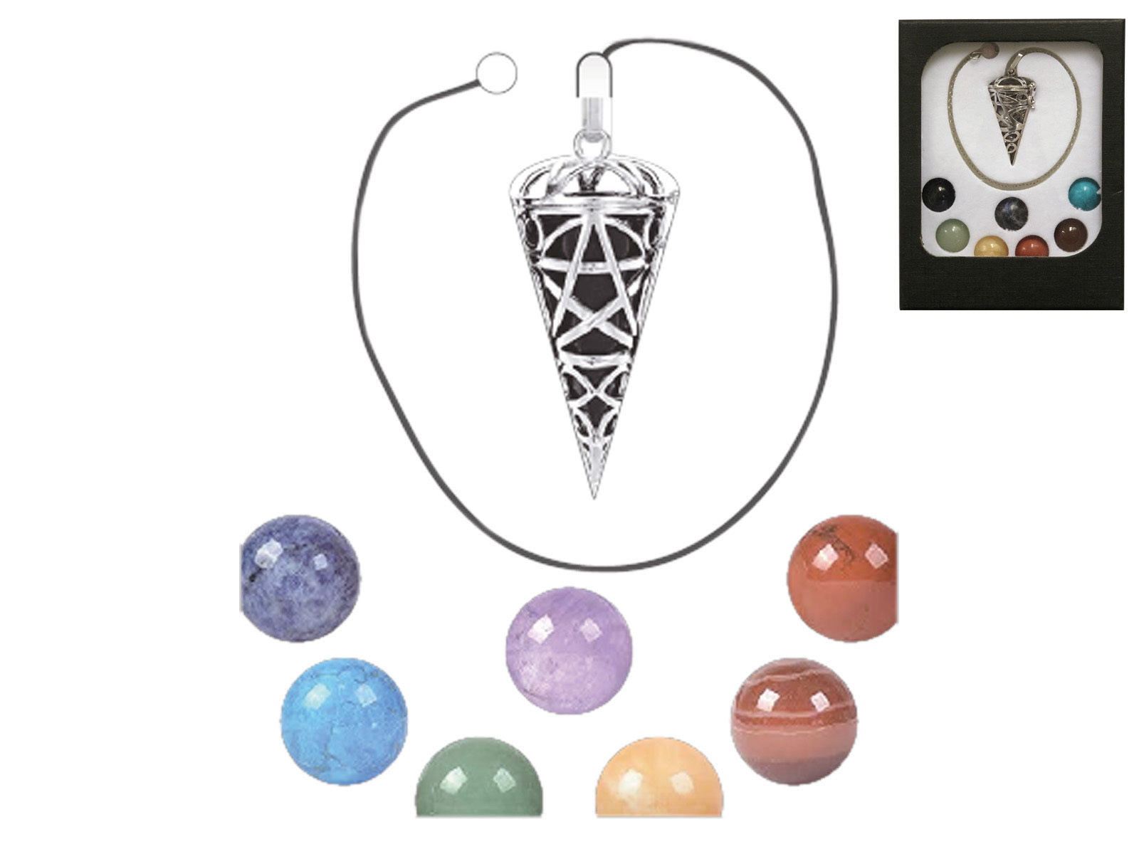 Chakra Pendulum Set