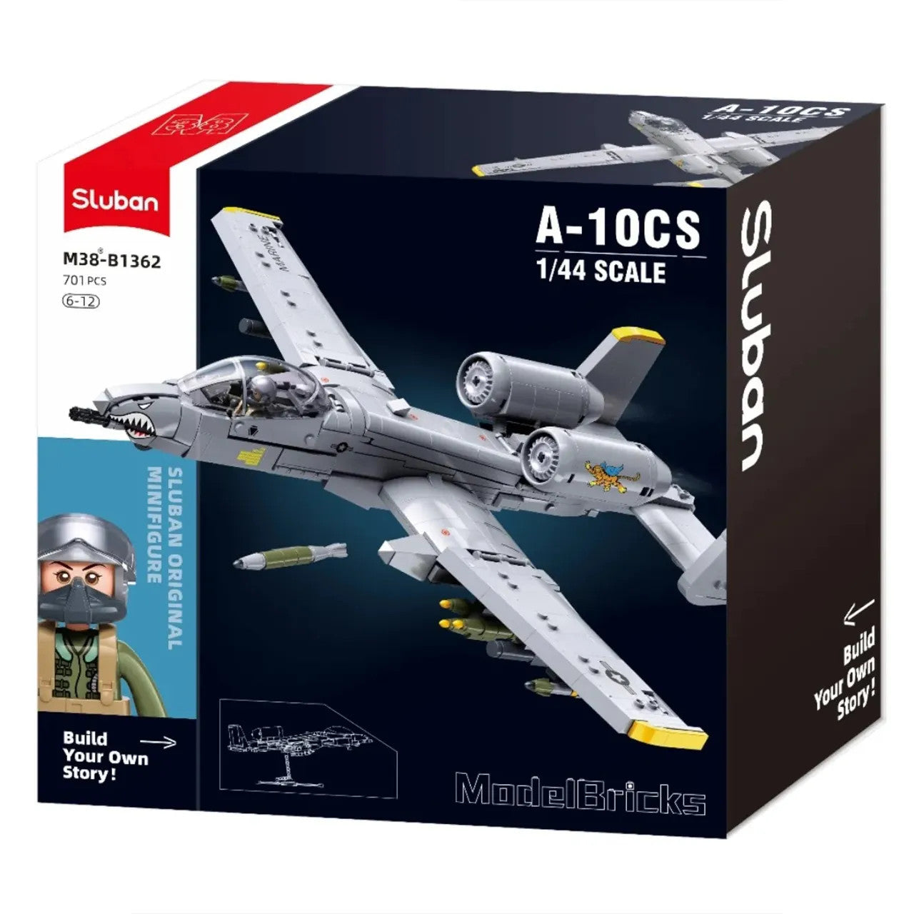 A-10C Thunderbolt II - Attack Aircraft Construction Set - B1362 - 701 Pieces - 1:44 Scale