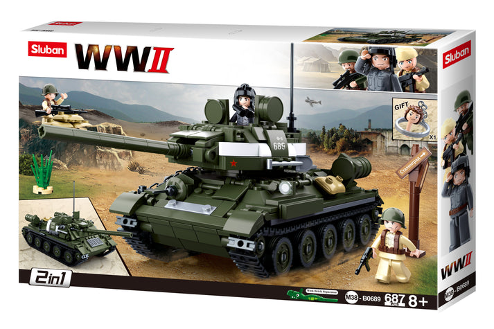 B0689 WW2 TANK T-34\85 687 PCS C12