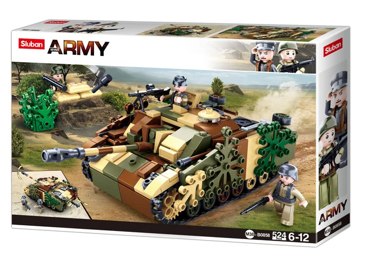 B0858 WW2 STUG III ARMOURED FIGHTING VEHICLE 524 PCS C12