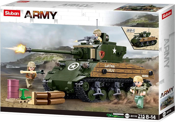 B1110 WW2 M4A3 SHERMAN MEDIUM TANK 715 PCS C12