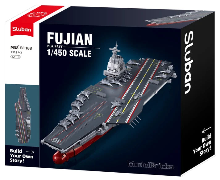 B1188 AIRCRAFT CARRIER FUJIAN 1/450 SCALE 1312 PCS C4