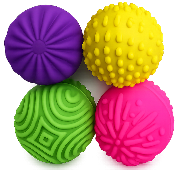 Magnetic Silicone Ball Set - Small x 4 - Bright