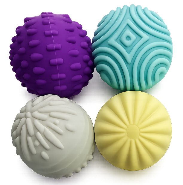 Magnetic Silicone Ball Set - Small x 4 - Pastel