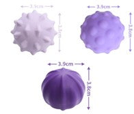 Magnetic Silicone Ball Set - 3 x Purple