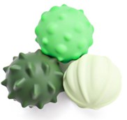 Magnetic Silicone Ball Set - 3 x Green