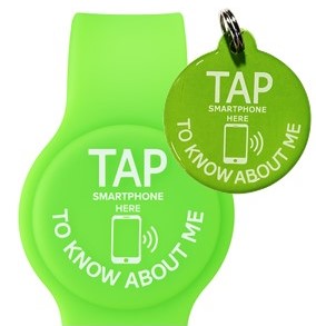 Assistive Communication Product – KnowMe NFC Communication Pendant and Wristband