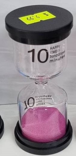 10 Minute Sand Timer - 10cm x 4.5cm