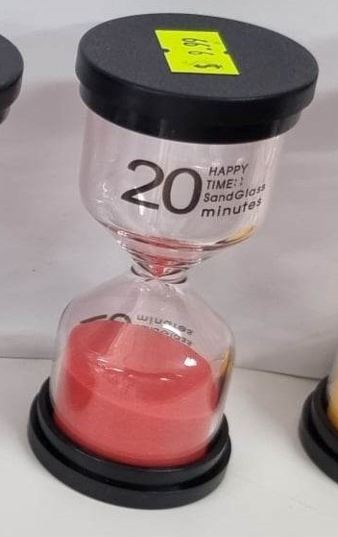 20 Minute Sand Timer - 10cm x 4.5cm