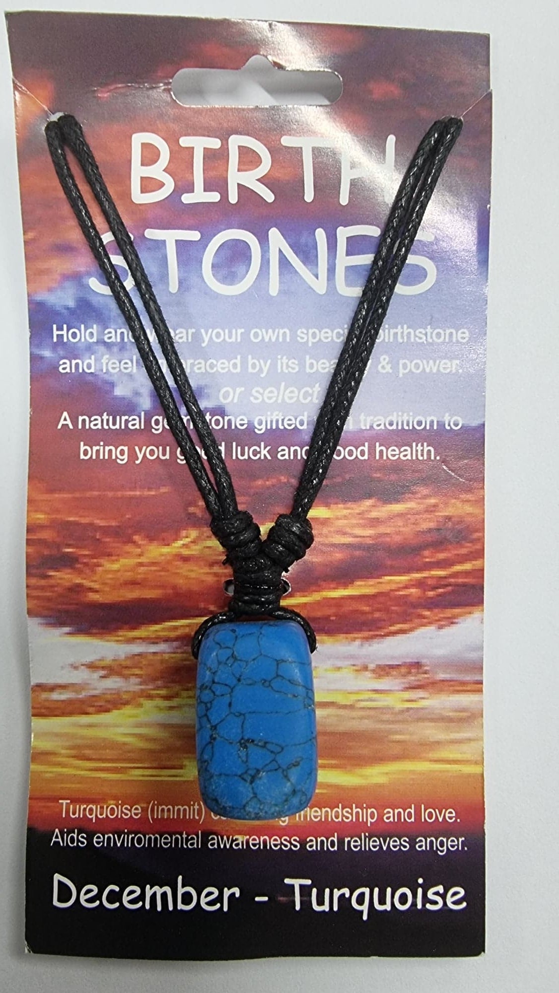 Birthstone Necklace - December - Turquoise