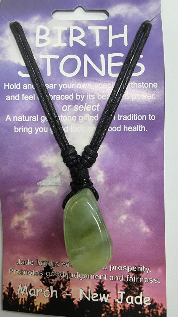 Birthstone Necklace - March - New Jade