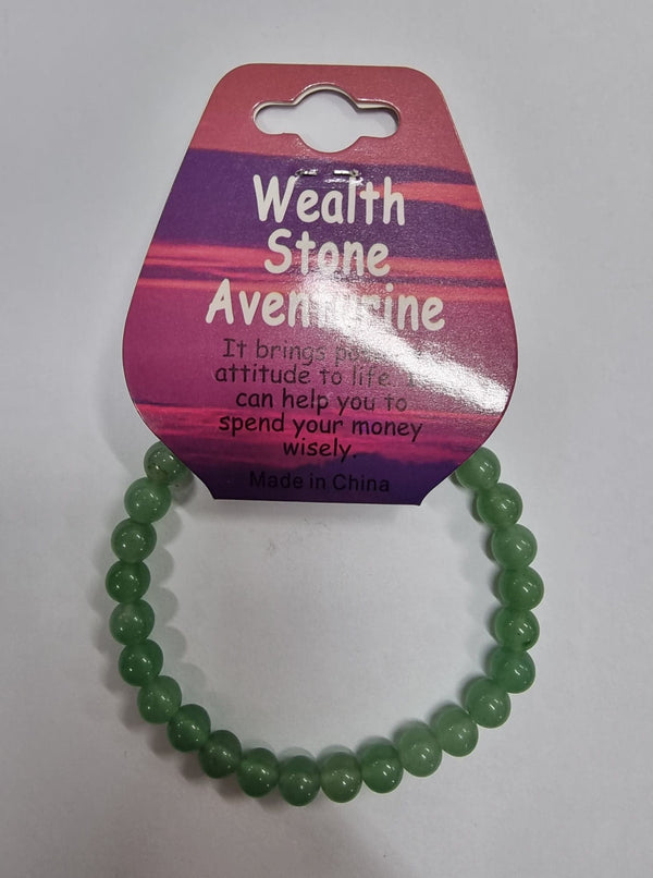 Stone Bead Bracelet - Wealth - Aventurine