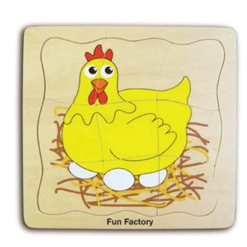 Puzzle Wood 4 Layer Chicken