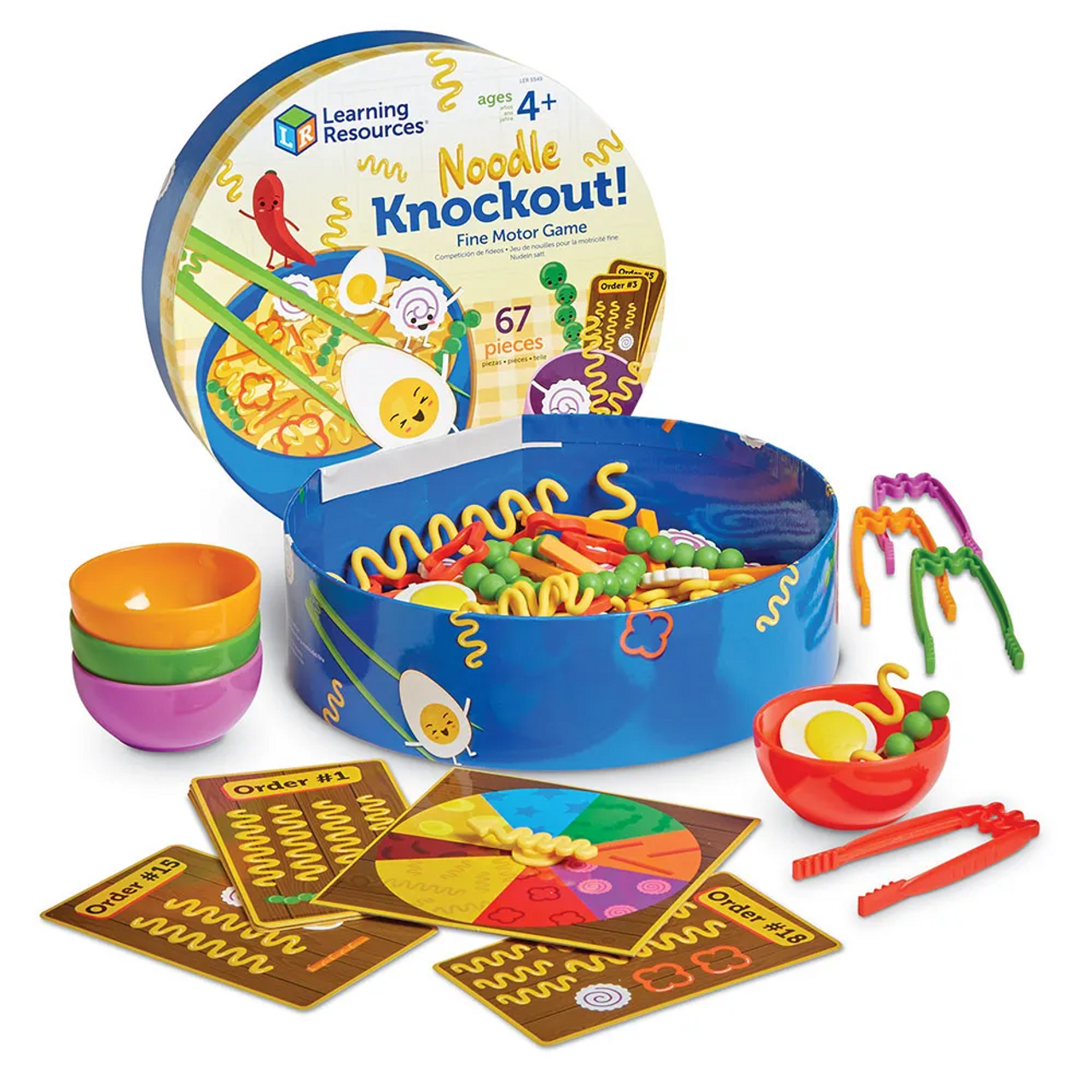 Noodle Knock Out Fine Motor Game