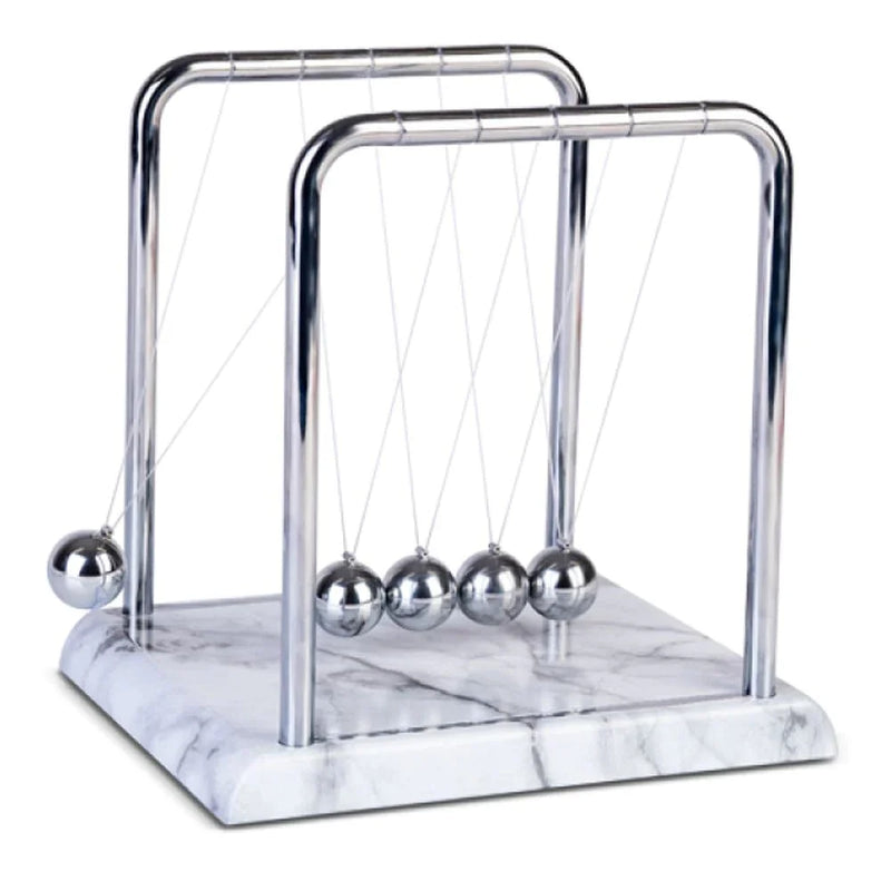 Large Newtons Cradle with Marble Base