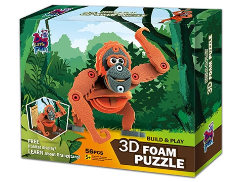 3D Foam Build A Puzzle - Orangutan