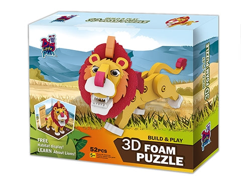 3D Foam Build A Puzzle - Lion