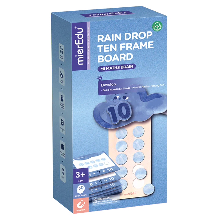 Rain Drop Math Ten Frame Board