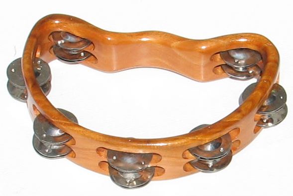 Half Round Wooden Tambourine