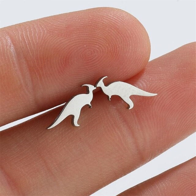 Parasaurolophus Surgical Steel Earrings